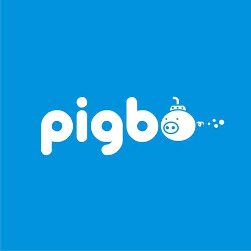 Design funny & minimal logo for 'pigbo' game studio with pig and sub-marine Diseño de Warnaihari