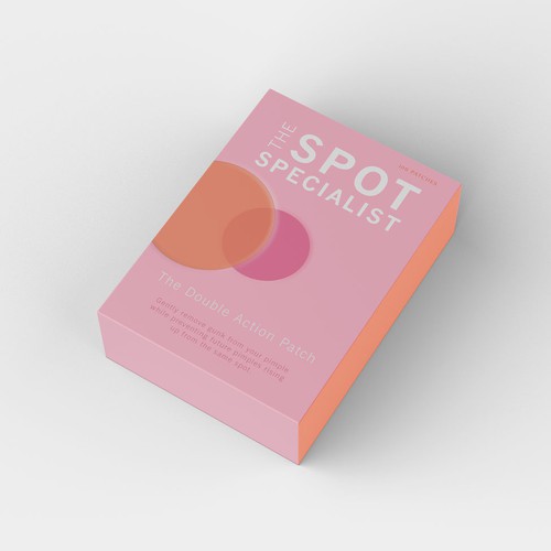 Pimple Patch PACKAGING to appeal to FEMALE BEAUTY user Design by AnaHola