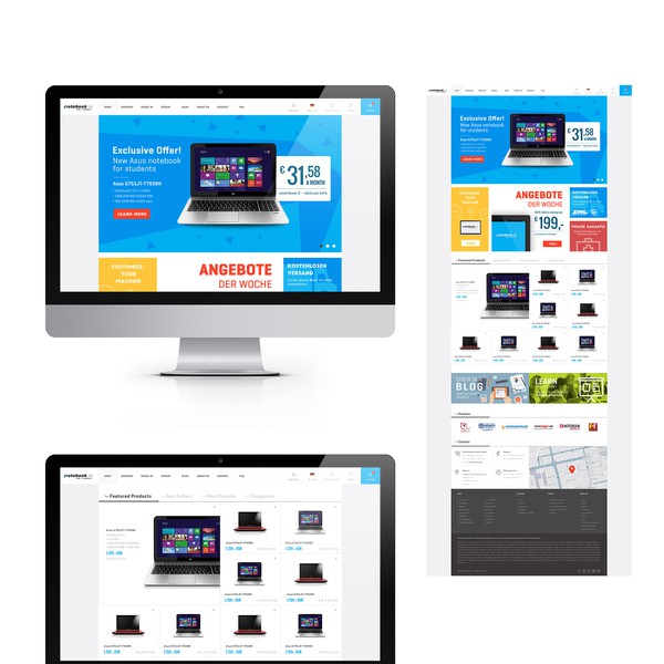 Design by Yodakka titled "Frontpage notebook.de"