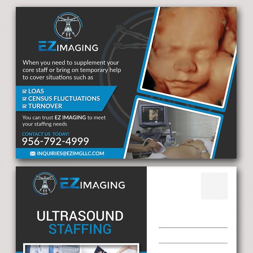 ULTRASOUND STAFFING CARD/FLYER Design by Graph Webs