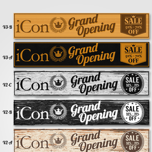 CASUAL STREET WEAR CLOTHING STORE GRAND OPENING SIGN Design by miminoo