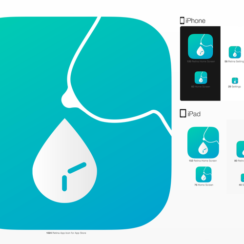 App icon for breast feeding app Design by Carlos Afonso