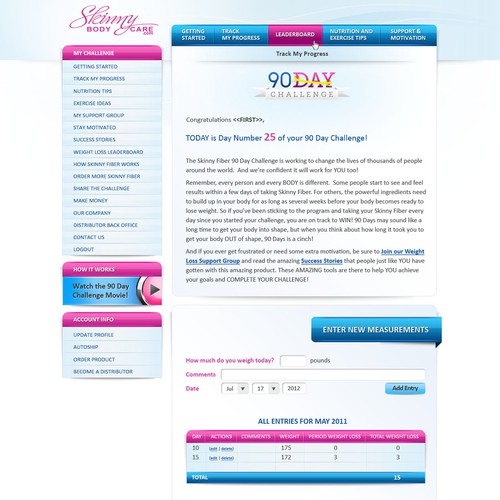 Design di Create the next website design for Skinny Fiber 90 Day Weight Loss Challenge di grafixd