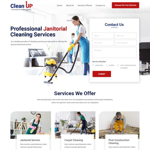 The Clean up man cleaning Design by Adventix