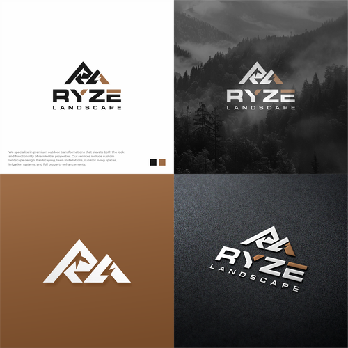 "Create a bold, modern logo for a premium landscaping brand in Idaho" winning Postcard, flyer or print