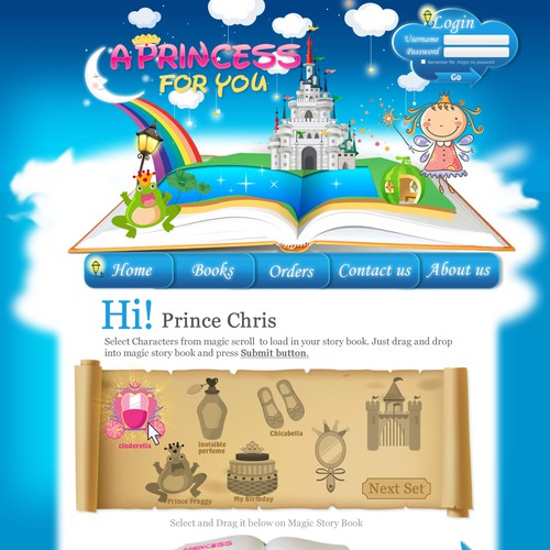 Customizable fairy tales website デザイン by Captain Jack Sparrow