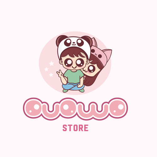 Cute and Fun logo for Kawaii themed clothing store Design by Woow Designs