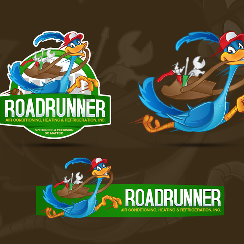 logo for Roadrunner Air Conditioning, Heating & Refrigeration, Inc. Design by Aga Ochoco