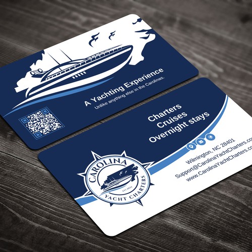 Brandmaker artistさんのCarolina Yacht Charters Business Cardデザイン