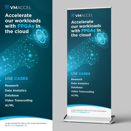 pull up banner needed for tech company Design by Besties