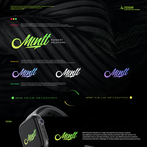 "Urban Trendsetter: Create a Stylish & Bold Logo for Mintt Payment Solutions - Diseño de nmxdesigns™