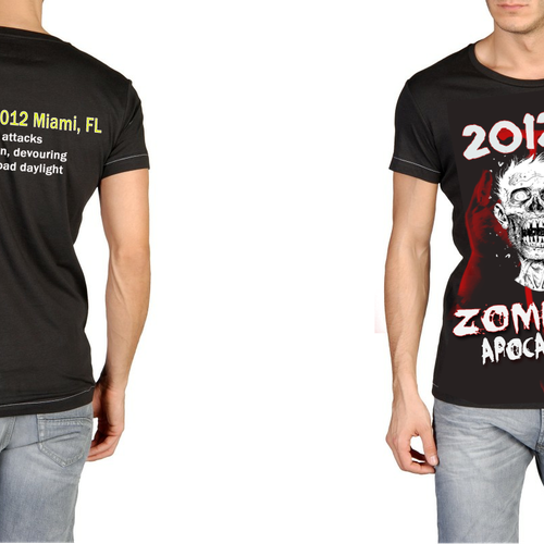 Zombie Apocalypse Tour T-Shirt for The News Junkie  Réalisé par Gurjot Singh