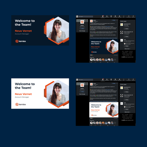 Designs | Template designs for Linkedin - Kemiex | Other design contest
