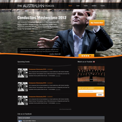 Design a new website for The Australian Voices Diseño de Vlad Carp