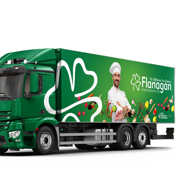 FoodService Box Truck Wrap Design