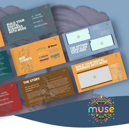 Designs muse with us define our powerpoint template library