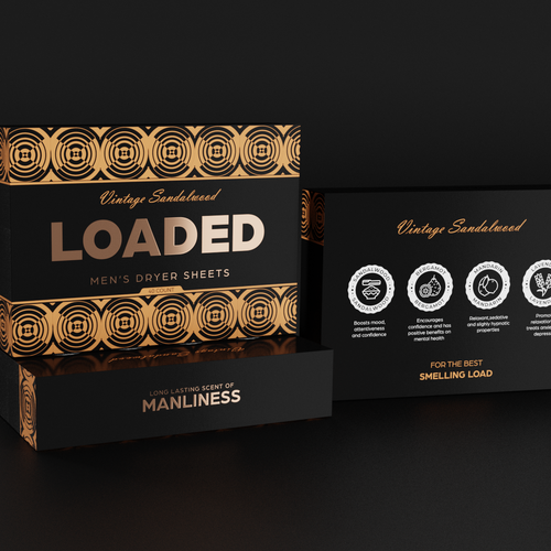 Men's Dryer Sheet Box Design Contest Design by podbara