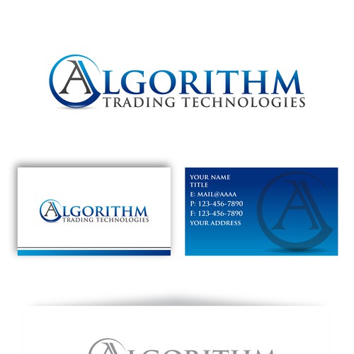 logo and business card for Algorithm Trading Technologies Design by eye_window