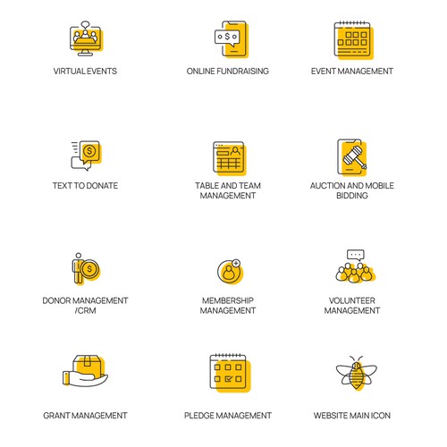 Website Caption Icon and functional illustrations Design by Angga Ramadan