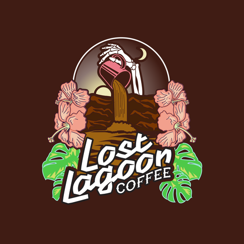 Vibey Coffee Logo for the Tiki Crowd Design by Lindsey Reeves