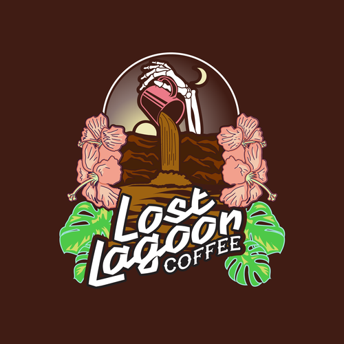 Vibey Coffee Logo for the Tiki Crowd Design by gothlux