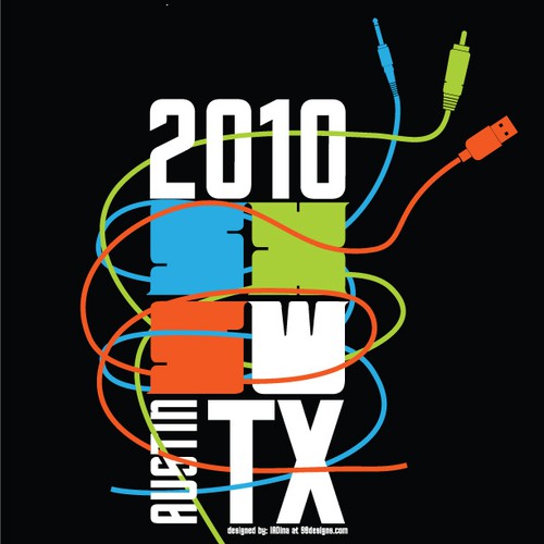 Design Official T-shirt for SXSW 2010  デザイン by IADina