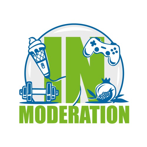 Update a logo for a fun health based podcast - In Moderation Design by Storiebird