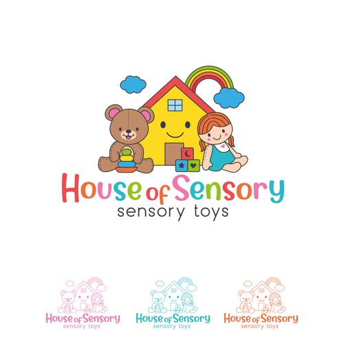 Design a feminine sensory toy store logo for an online retailer selling sensory toys for kids Design by AdryQ