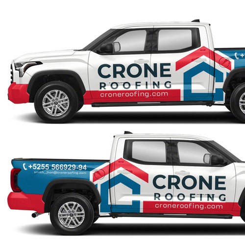 Roofing Contractor Truck Wrap Ontwerp door theANUNGs