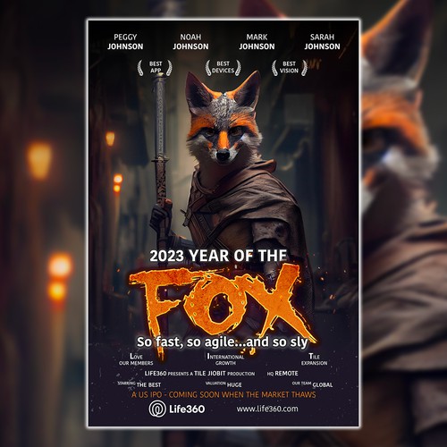 Life360 2023 Year of the Fox Poster Design by MeDesign✦