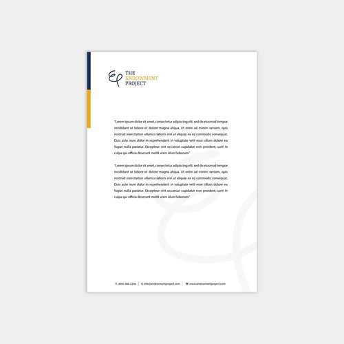 Clean, simple note design, The Endowment Project Design von Artkananta