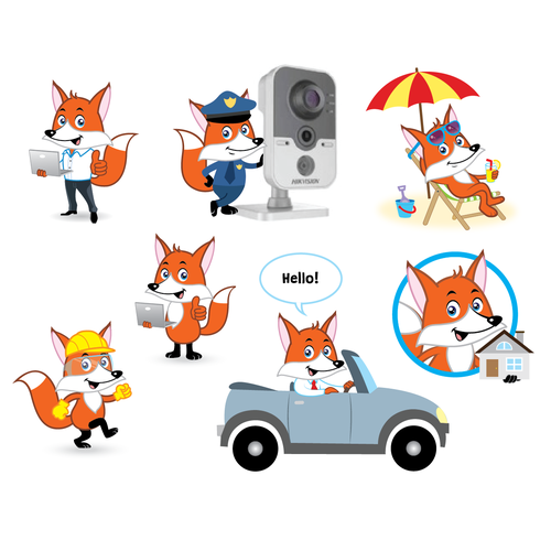 Fox Character Design Contest Design by giorgia.isacchi