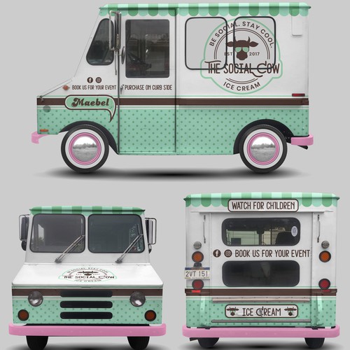 Vintage Ice Cream Truck Wrap Design réalisé par aricaturrash