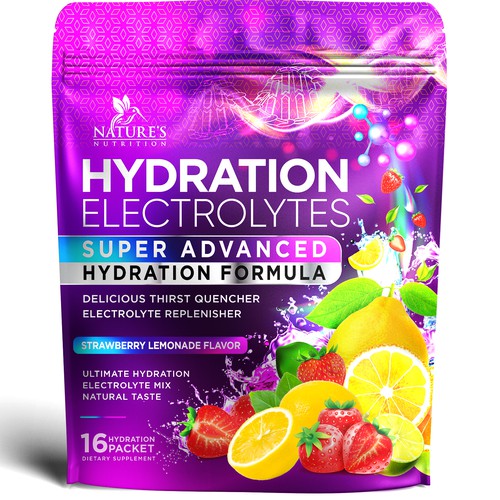 Refreshing Hydration Electrolytes Design Needed for Nature's Nutrition Design by agooshe