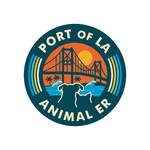 Abstract surf/skate branding for new Animal Emergency Hospital in the Port of LA Design by Budi Karso