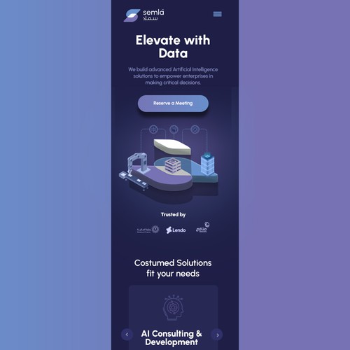 Design AI/Machine Learning Development Company Homepage di designangel07