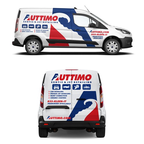 Eye- Catching Van Wrap for our Exotic car & Private Jet Detailing Business. Design by Rockyman