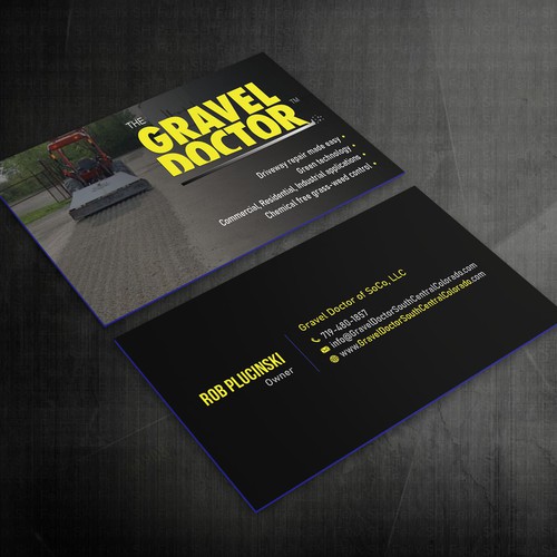 I need a powerful business card for my environmentally friendly driveway services business! Design by Felix SH