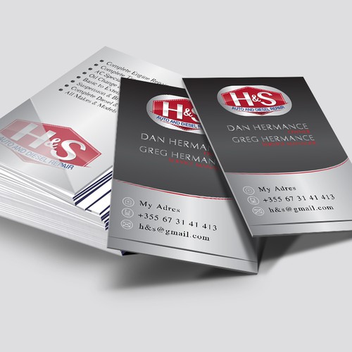 Create a Unique Business Card for H&S Auto and Diesel Repair | Business ...