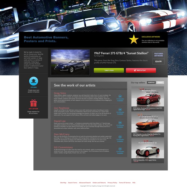 Help Graphics Garage/www.graphicsgarageohio.com with a new website design