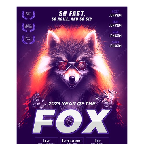 Life360 2023 Year of the Fox Poster Design by vkbdesign