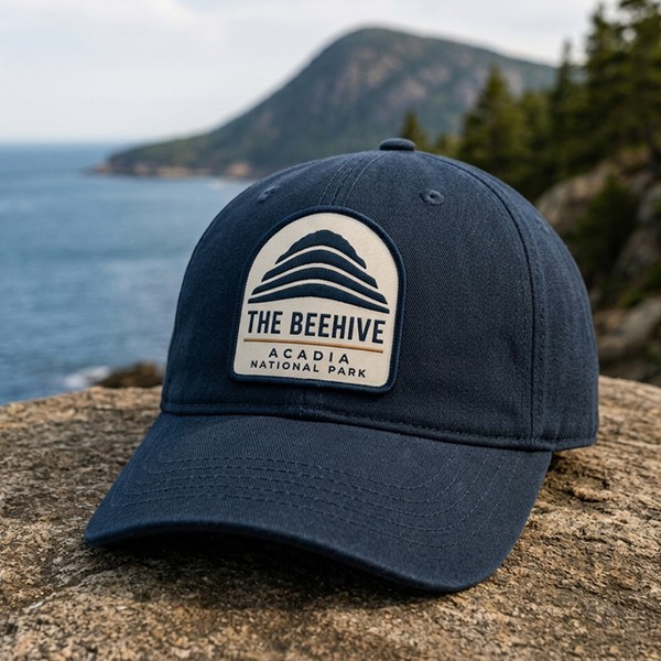 Premium Outdoor Hat Graphic – Unique Acadia - Inspired Design (Beehive Trail)