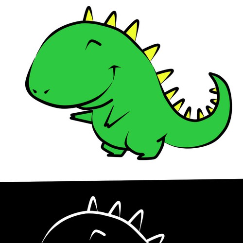 draw a cute T-REX icon/mascot Design by Kuroi yuki