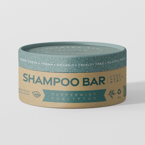Packaging design for a zero waste shampoo bar! Design by gbraga