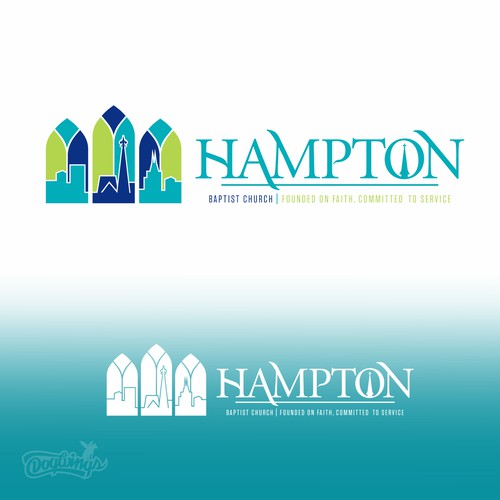 Church logo for a historic church wanting to freshen up Ontwerp door Dogwingsllc