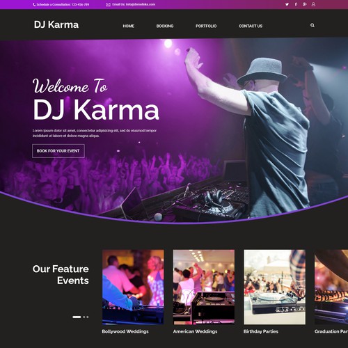 dj karma - playing good music since 2007 Design by Digitechtic