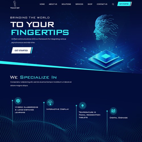 Technology Solutions Provider Website Design Framework Diseño de Adventix