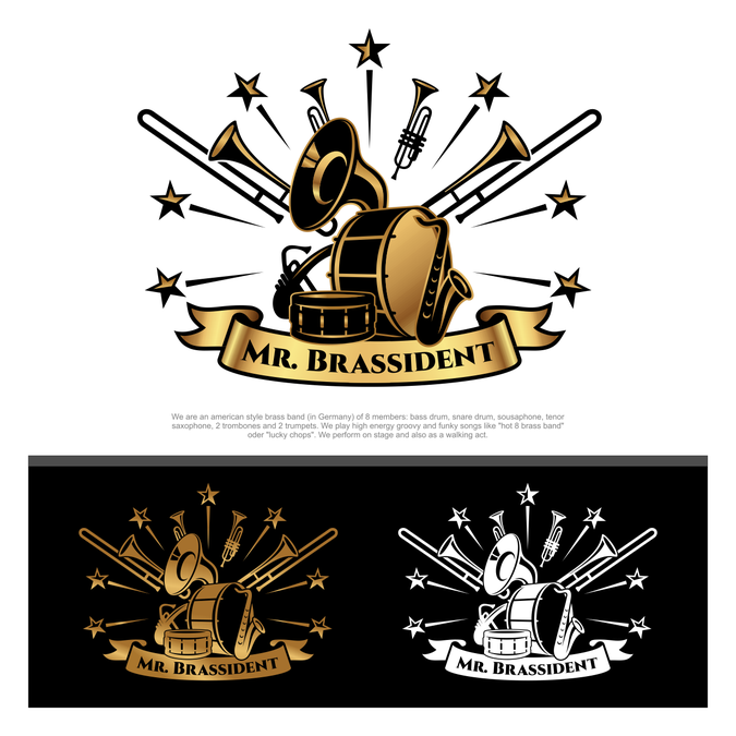 brass band "Mr. Brassident" needs groovy logo Logo design contest