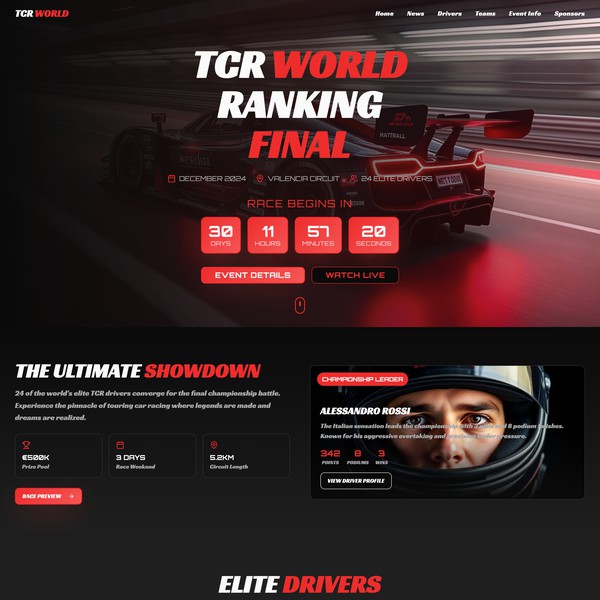 TCR Website Design