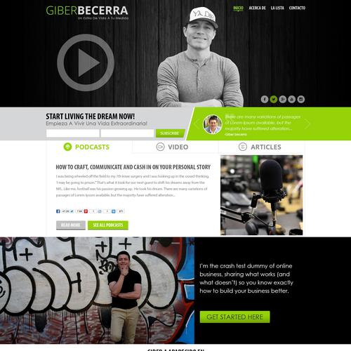 Web page design contest entry by activ design